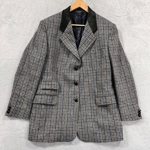 VTG Appleseed's Blazer Jacket 44R 100% Wool MADE IN IRELAND Donegal - Picture 1 of 16
